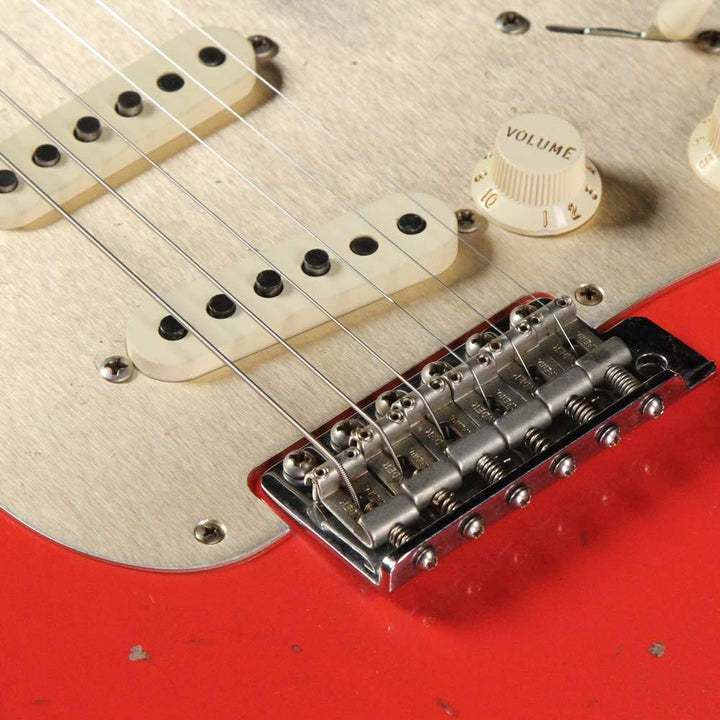 Fender Custom Shop Limited Edition 1959 Stratocaster Heavy Relic Electric Guitar Aged Fiesta Red