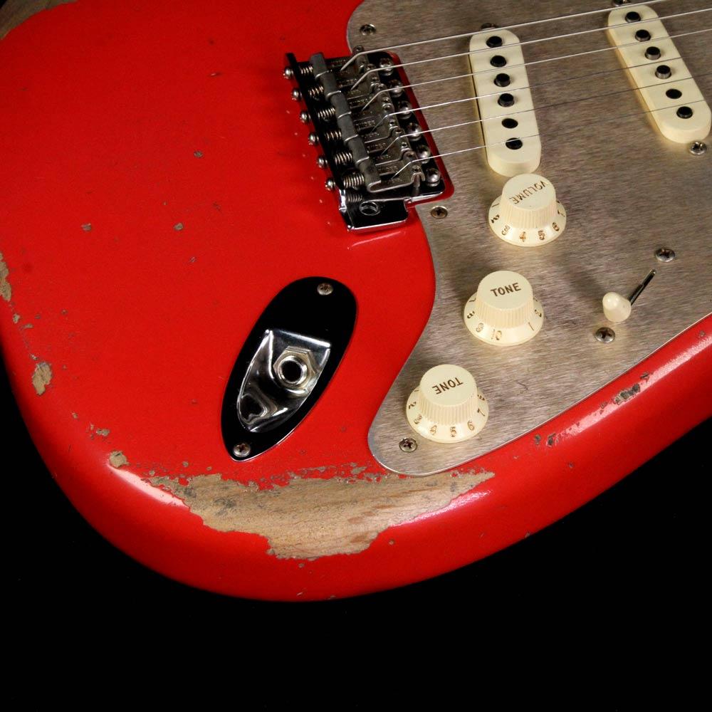 Fender Custom Shop Limited Edition 1959 Stratocaster Heavy Relic Electric Guitar Aged Fiesta Red — 7