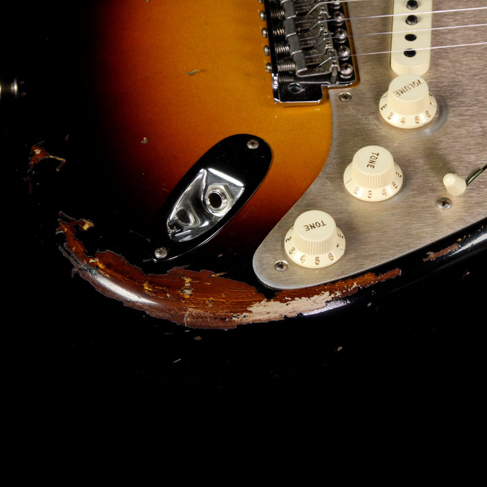 Fender Custom Shop Limited Edition 1959 Stratocaster Heavy Relic Electric Guitar Wide Fade 2-Tone Sunburst — 6