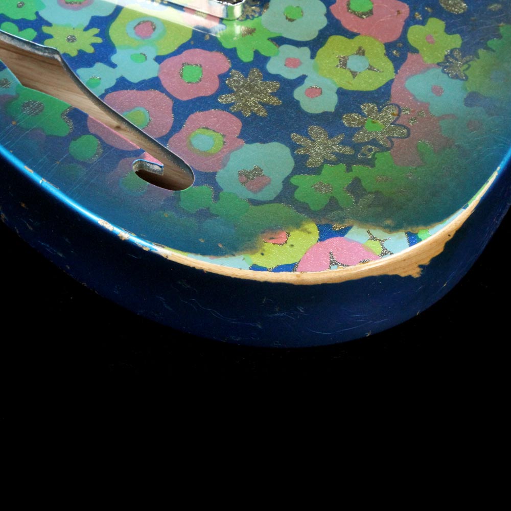 Fender Custom Shop 50's Thinline Telecaster Limited Blue Paisley Relic — 4