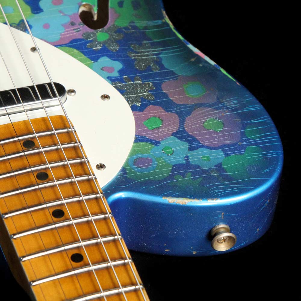Fender Custom Shop 50's Thinline Telecaster Limited Blue Paisley Relic — 7