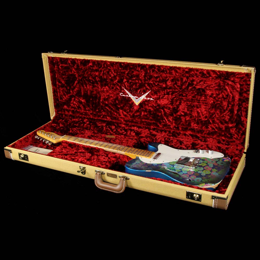 Fender Custom Shop 50's Thinline Telecaster Limited Blue Paisley Relic — 9