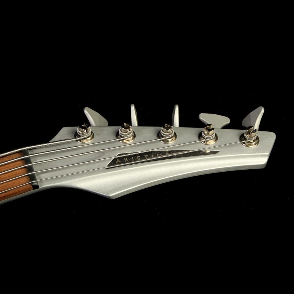Used Aristides 050 5-String Electric Bass Guitar Ivory Pearl Matte — 4