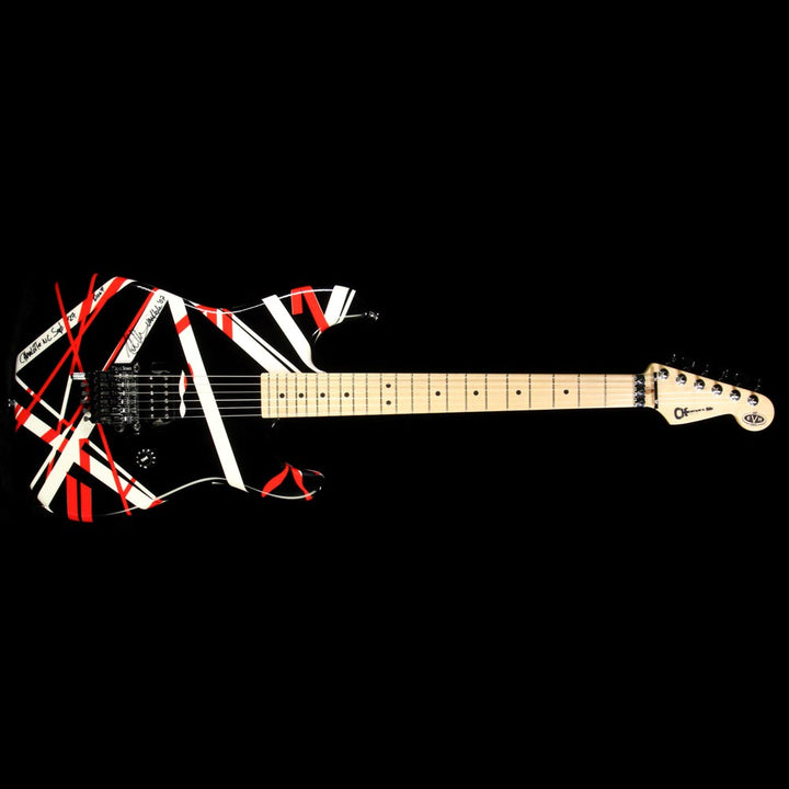 Used 2007 Charvel EVH Owned and Signed Art Series Electric Guitar Red, Black & White