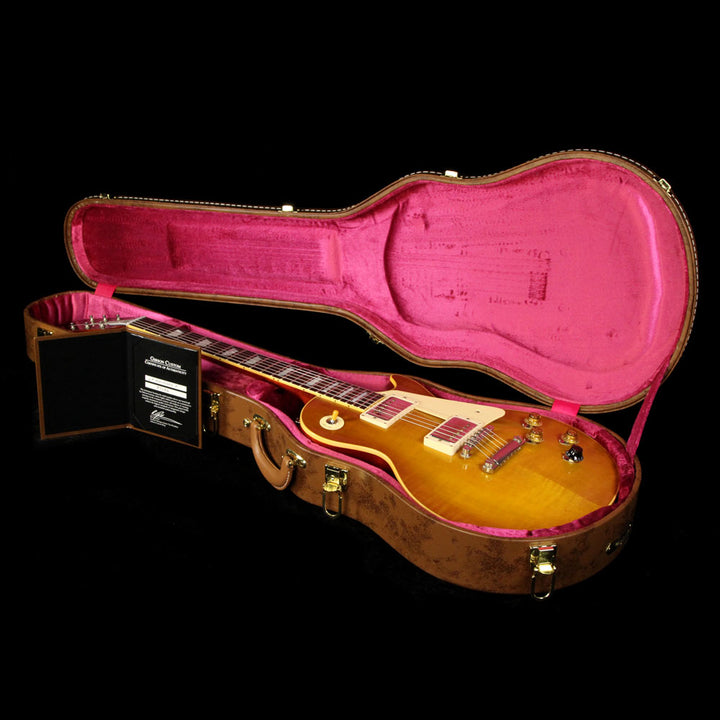 Used Gibson Custom Shop Burstdriver Les Paul Standard Electric Guitar Amber Ale