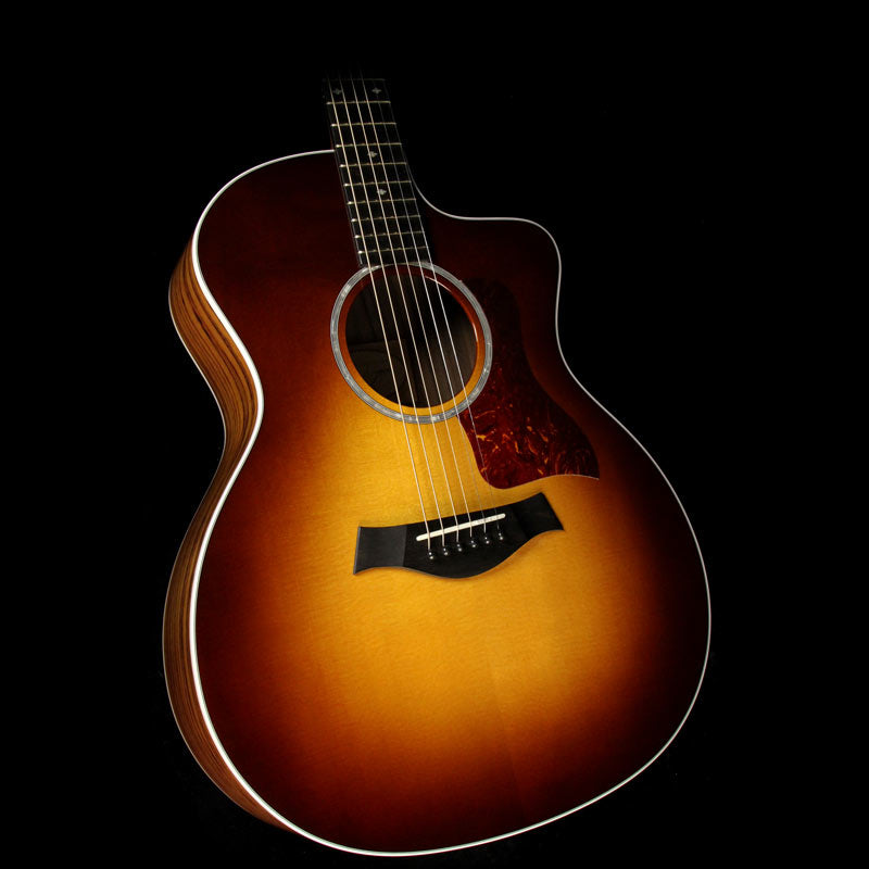 taylor 214ce dlx grand auditorium acoustic electric guitar tobacco sunburst Used Taylor 214ce Deluxe Grand Auditorium Acoustic Guitar Sunburst