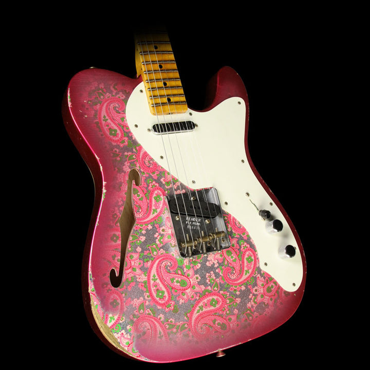 Fender Custom Shop 2016 Limited '50s Thinline Telecaster Relic Electric Guitar Pink Paisley