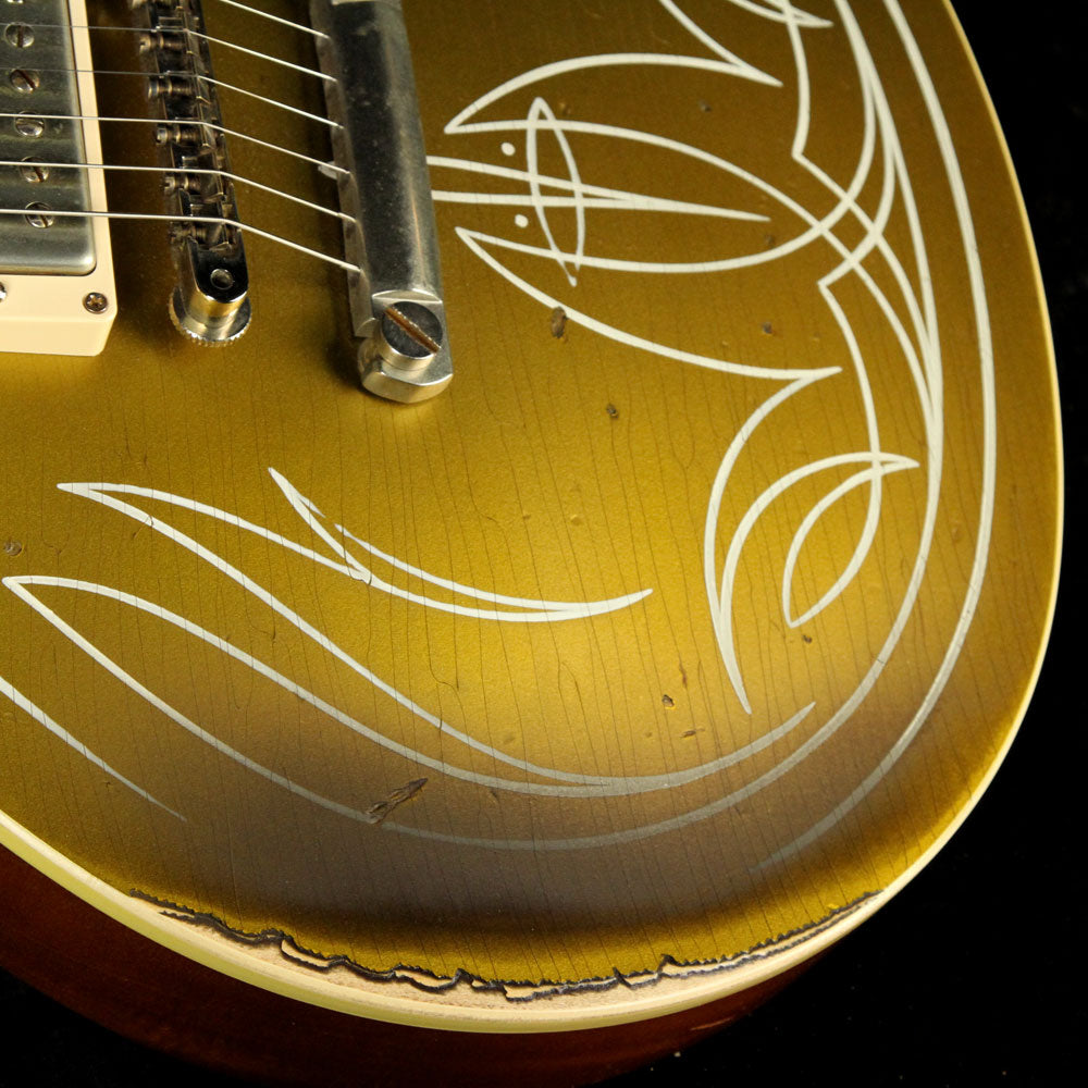 Used 2014 Gibson Custom Shop Billy Gibbons Les Paul Goldtop Aged Electric Guitar Goldtop with Pinstripes — 5