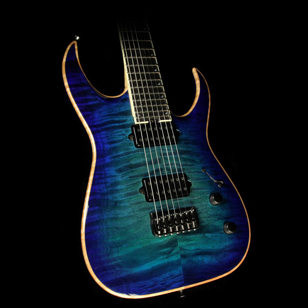 Used 2015 Jackson Misha Mansoor Signature Juggernaut HT7 Quilt Top Electric Guitar Laguna Burst