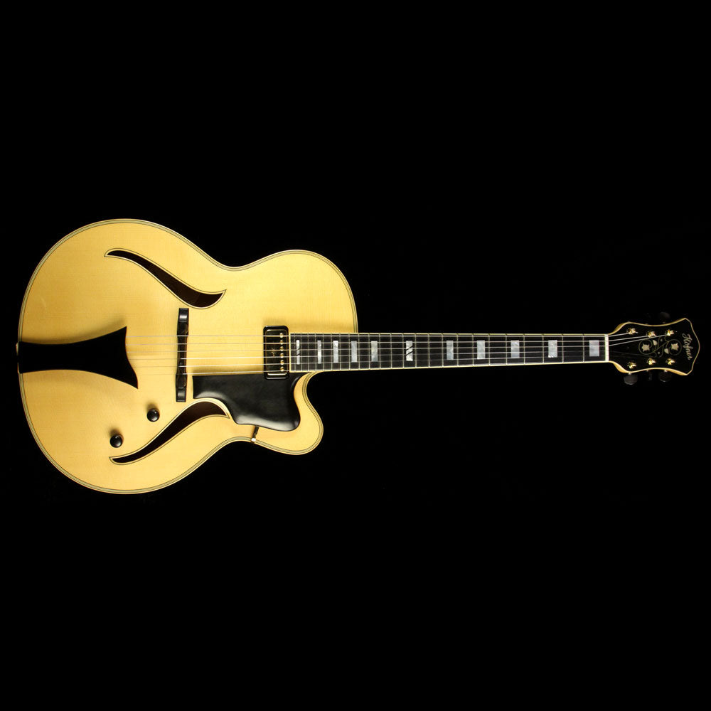 Used Hofner Jazzica Custom Archtop Electric Guitar Natural — 2