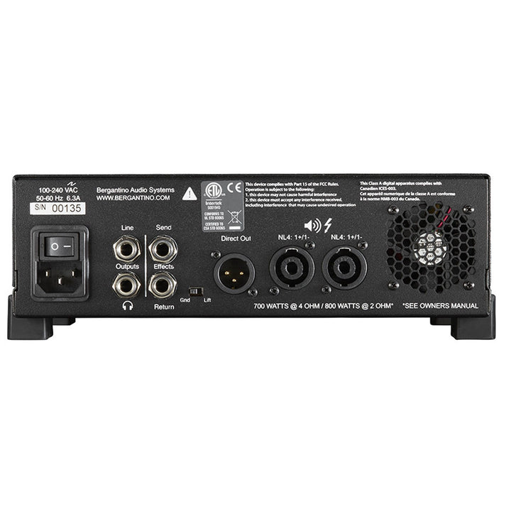 Bergantino Forte Bass Guitar Amplifier Black