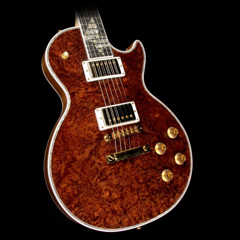 Gibson Custom Shop Les Paul Ultima Butterfly Burl Maple Top Electric Guitar Root Beer Gloss — 1