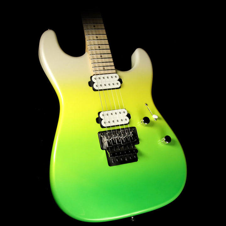 Used 2015 David Thomas McNaught DC+ Model Electric Guitar Pearl White to Green Fade