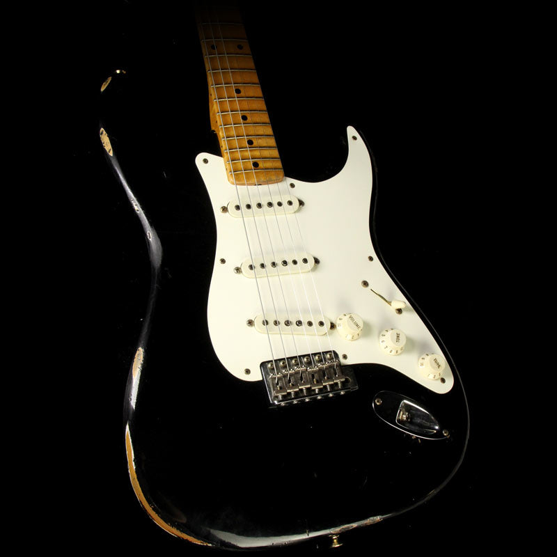 Used 2000 Fender Custom '56 Stratocaster Relic Electric Guitar Black — 1