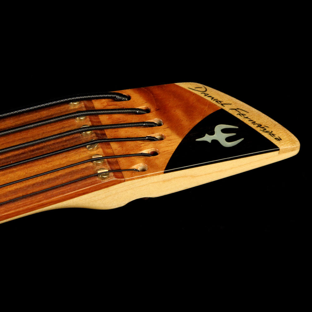 Used Daniel Fernandez Headless SCLE 6-String Electric Bass Natural Crotch Walnut — 4