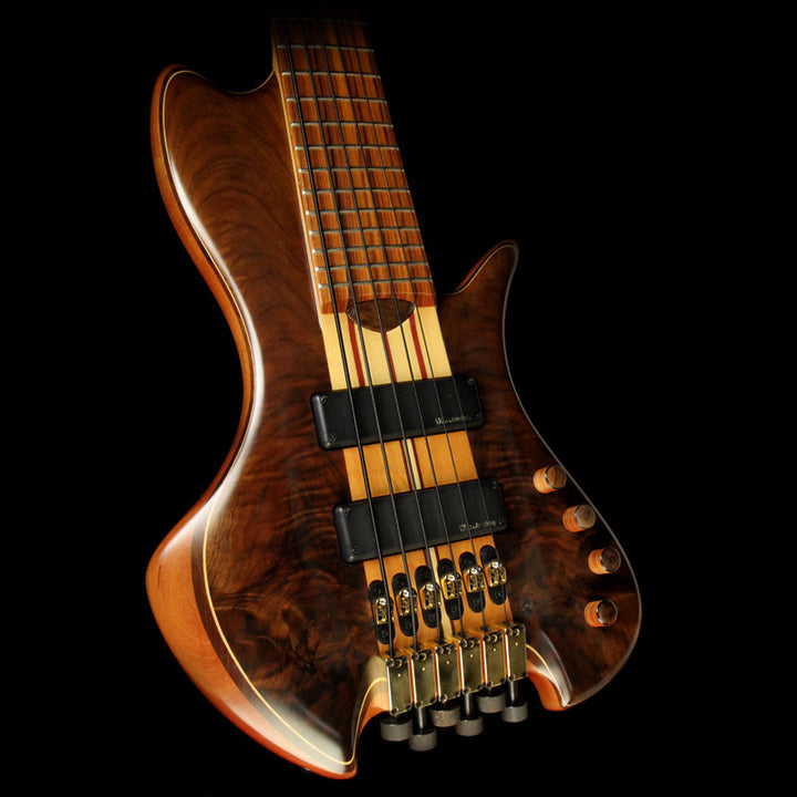 Used Daniel Fernandez Headless SCLE 6-String Electric Bass Natural Crotch Walnut