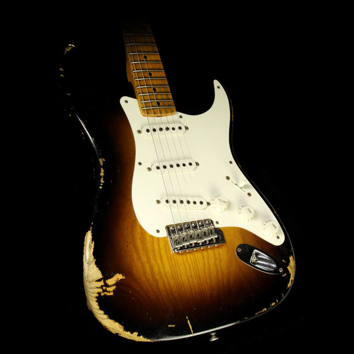 Used 2015 Fender Custom Shop Heavy Relic 1956 Stratocaster Electric Guitar Two-Tone Sunburst