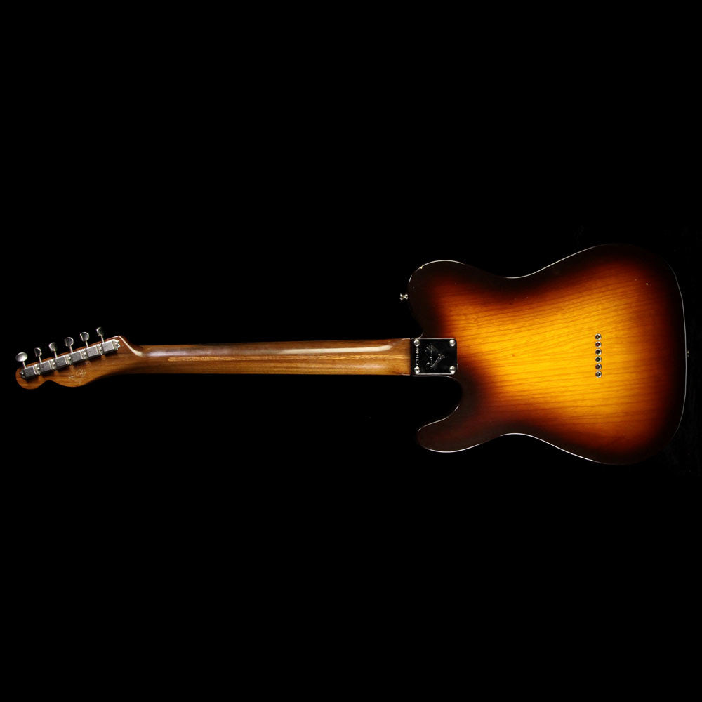 Used 2016 Fender Custom Shop Masterbuilt Dennis Galuszka Brazilian Rosewood Neck Telecaster Relic Electric Guitar Wide Fade Chocolate 2-Tone Sunburst — 3