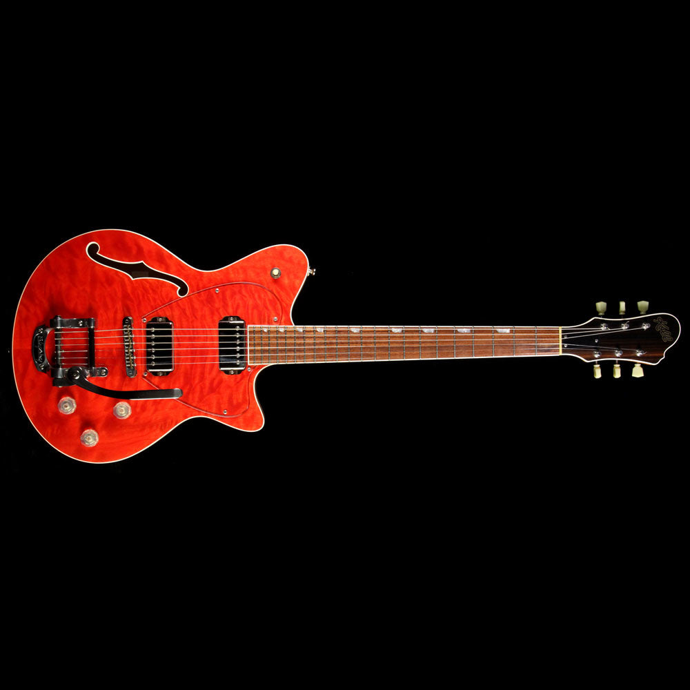 Used 2017 Koll Duo Glide Electric Guitar Transparent Red Quilt Top — 2
