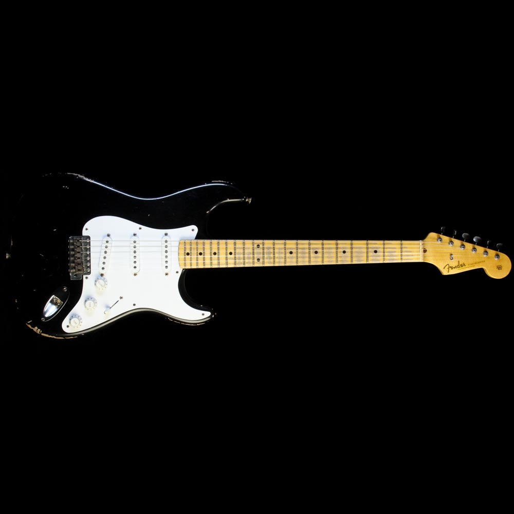 Fender Custom Shop Masterbuilt Todd Krause '56 Active Stratocaster Relic Electric Guitar Black — 2