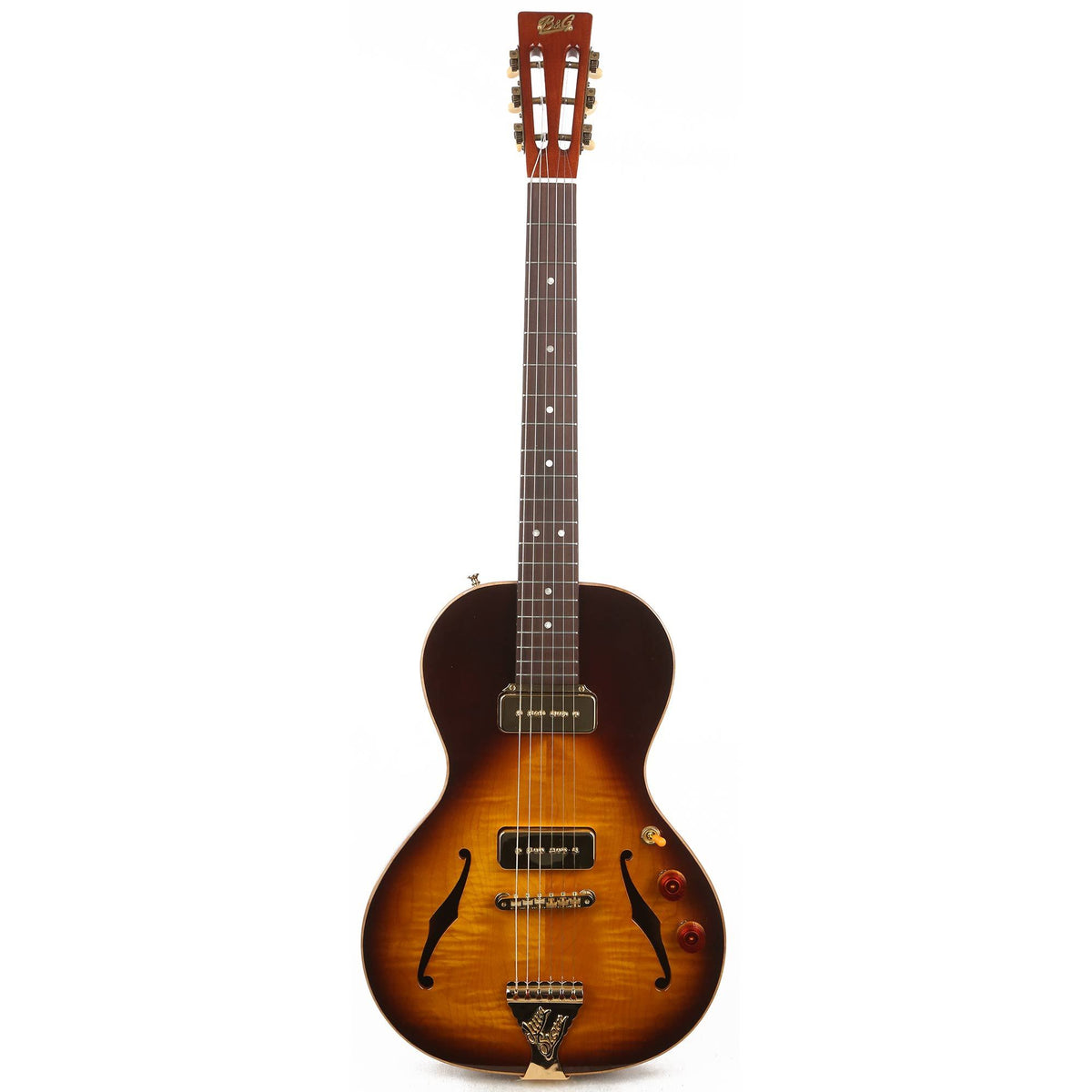 B&G Guitars Little Sister Crossroads P-90 Tobacco Burst — 2