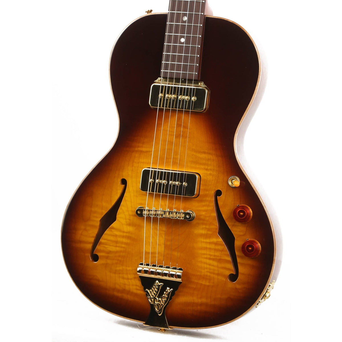 B&G Guitars Little Sister Crossroads P-90 Tobacco Burst — 6