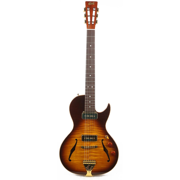 B&G Guitars Little Sister Crossroads Cutaway P-90 Tobacco Burst