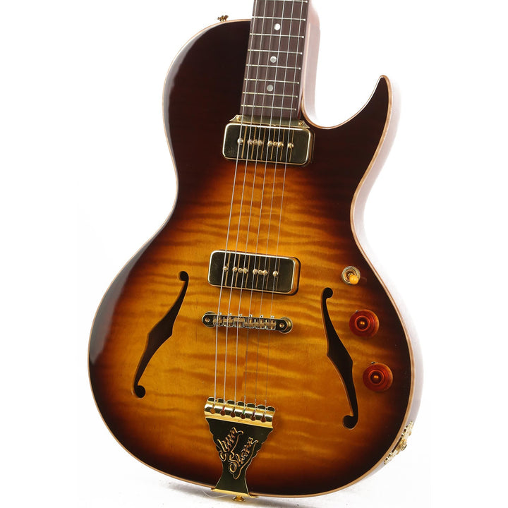 B&G Guitars Little Sister Crossroads Cutaway P-90 Tobacco Burst