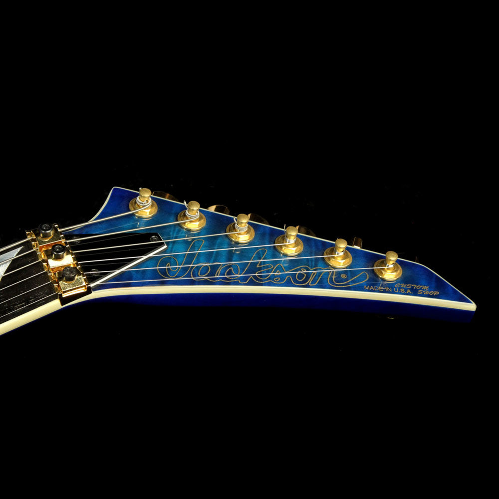 Used Jackson Custom Shop Kelly Electric Guitar Trans Blue Quilt Top — 4