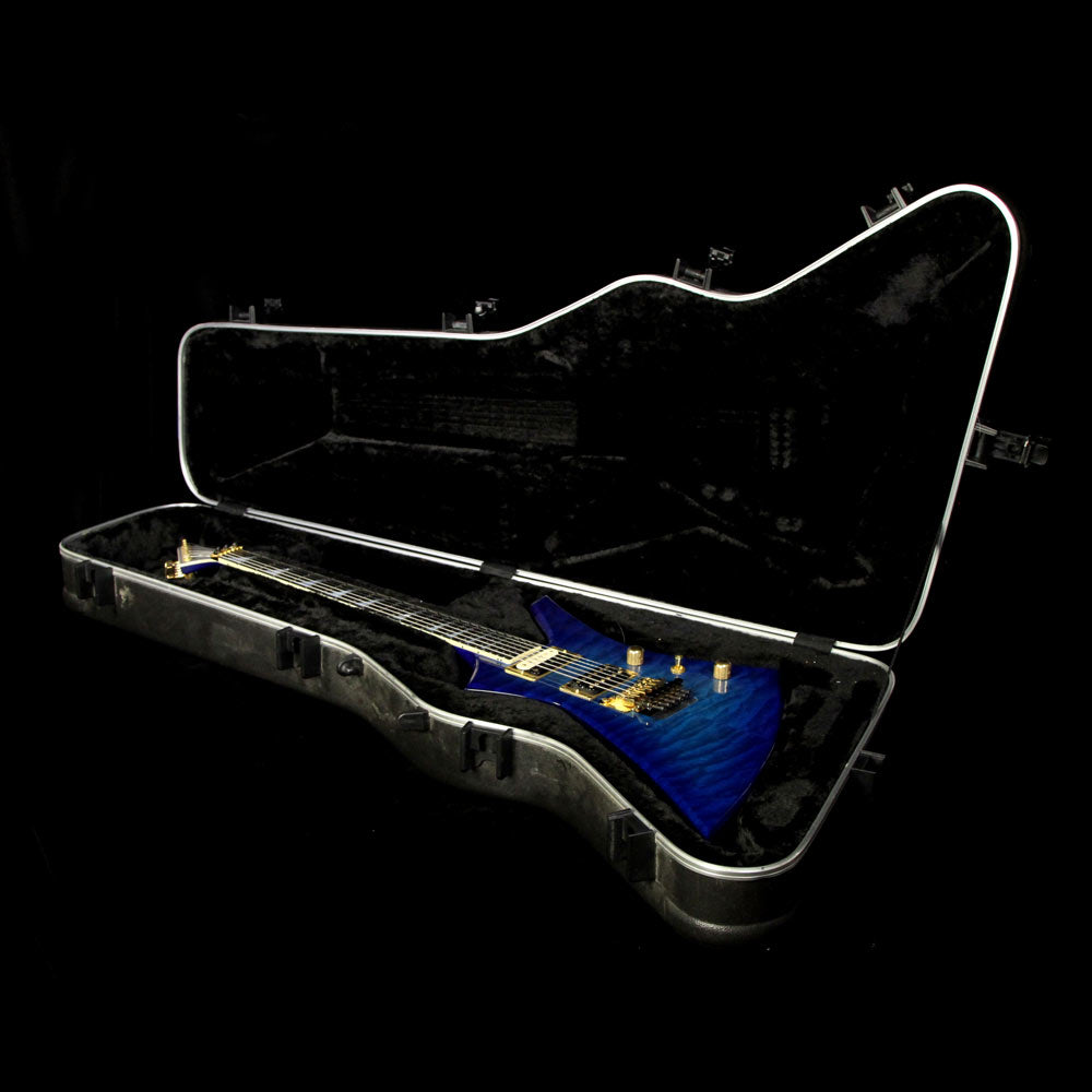 Used Jackson Custom Shop Kelly Electric Guitar Trans Blue Quilt Top — 5