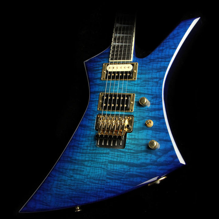 Used Jackson Custom Shop Kelly Electric Guitar Trans Blue Quilt Top