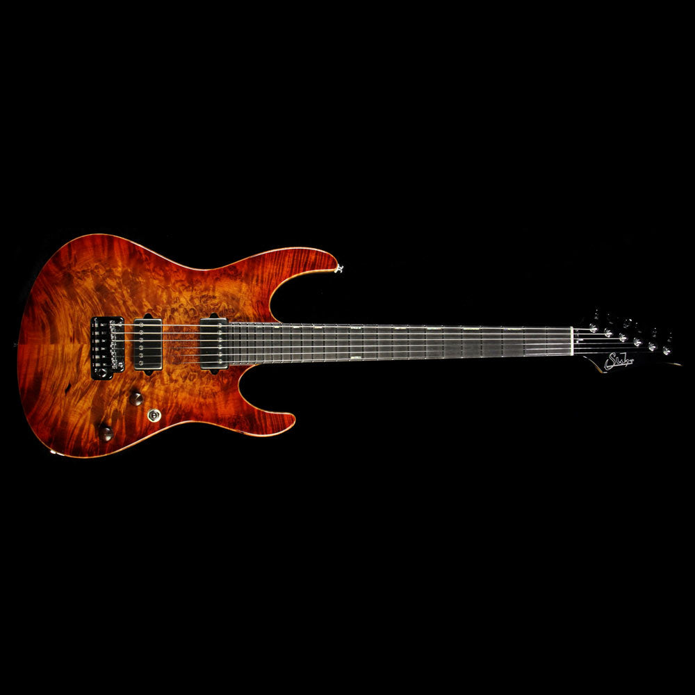 Used Suhr Modern Waterfall Burl Electric Guitar Copperhead Burst — 2
