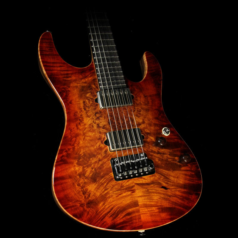 Used Suhr Modern Waterfall Burl Electric Guitar Copperhead Burst — 1