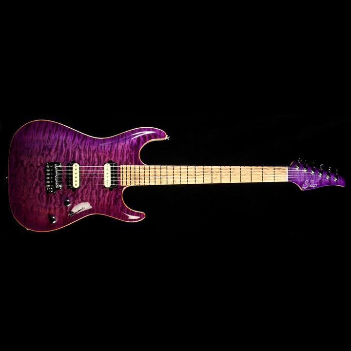 Used 2013 Suhr Standard Carve Top Quilt Maple Electric Guitar Trans Purple Burst and Trans White
