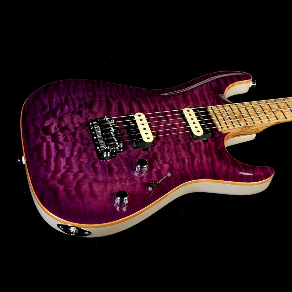Used 2013 Suhr Standard Carve Top Quilt Maple Electric Guitar Trans Purple Burst and Trans White — 5