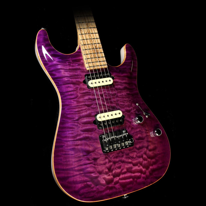 Used 2013 Suhr Standard Carve Top Quilt Maple Electric Guitar Trans Purple Burst and Trans White — 1