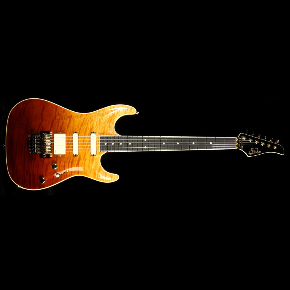 Used 2014 Suhr Standard Carve Top Electric Guitar Trans Honey/Cherry — 2