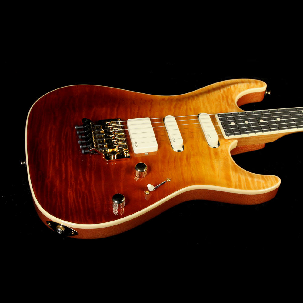 Used 2014 Suhr Standard Carve Top Electric Guitar Trans Honey/Cherry — 5