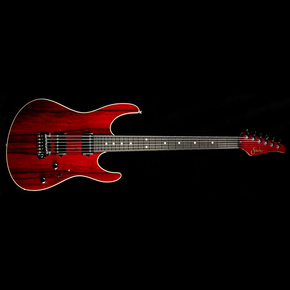 Used 2016 Suhr Modern Black Limba Electric Guitar Trans Red — 2