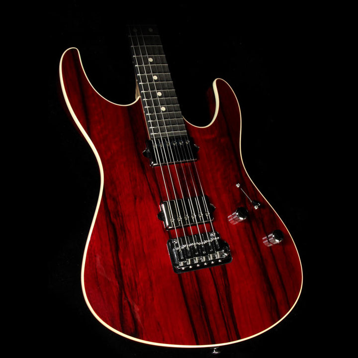Used 2016 Suhr Modern Black Limba Electric Guitar Trans Red