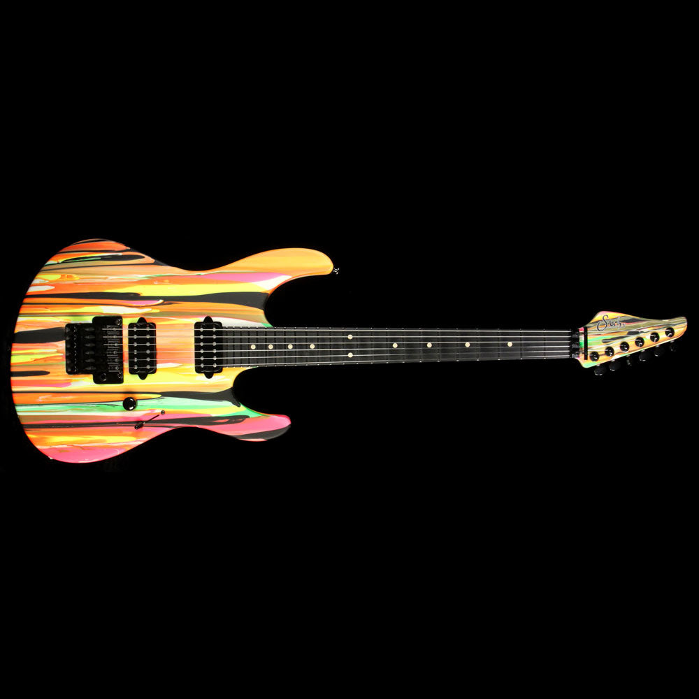 Used 2013 Suhr Modern Custom Black Drip Electric Guitar — 2