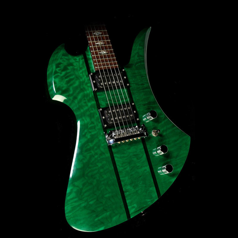 Used B.C. Rich USA Mockingbird Electric Guitar Transparent Green — 1