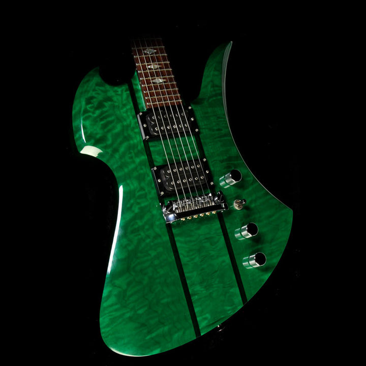 Used B.C. Rich USA Mockingbird Electric Guitar Transparent Green