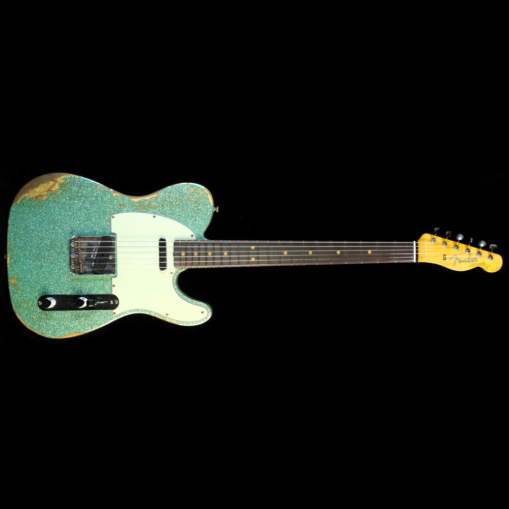 Fender Custom Shop 2017 Limited 1963 Telecaster Heavy Relic Guitar Seafoam Sparkle — 3