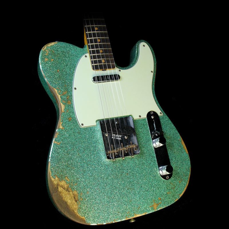 Fender Custom Shop 2017 Limited 1963 Telecaster Heavy Relic Guitar Seafoam Sparkle — 1