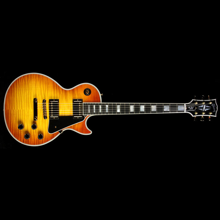 Used 2015 Gibson Custom Les Paul Custom Flame Top Electric Guitar Iced Tea