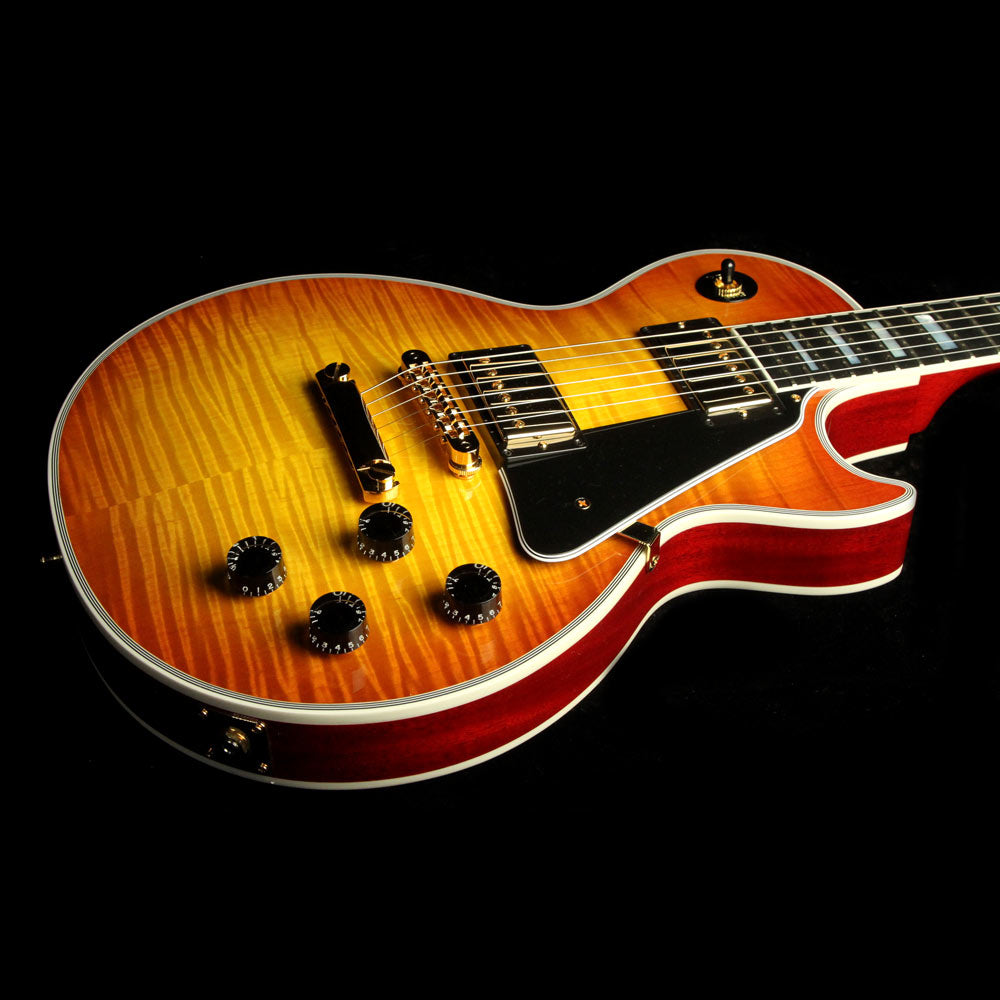 Used 2015 Gibson Custom Les Paul Custom Flame Top Electric Guitar Iced Tea — 5