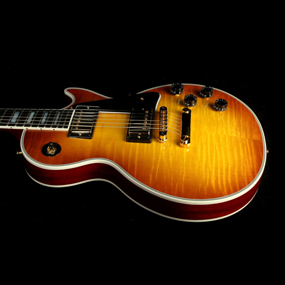 Used 2015 Gibson Custom Les Paul Custom Flame Top Electric Guitar Iced Tea — 6