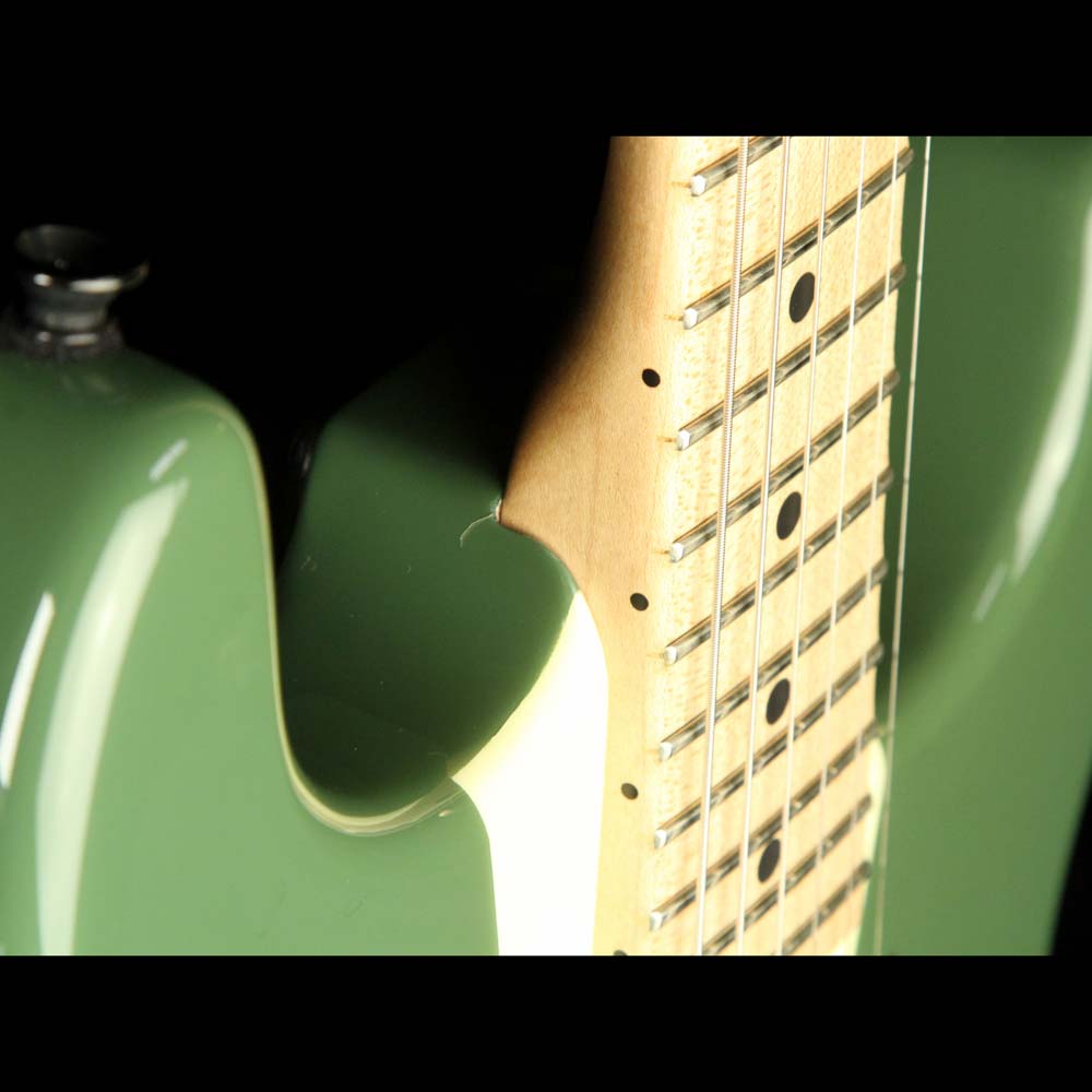Used 2010 Charvel Custom Shop San Dimas Electric Guitar Rising Sun Green with Gold Leaf Letters — 4