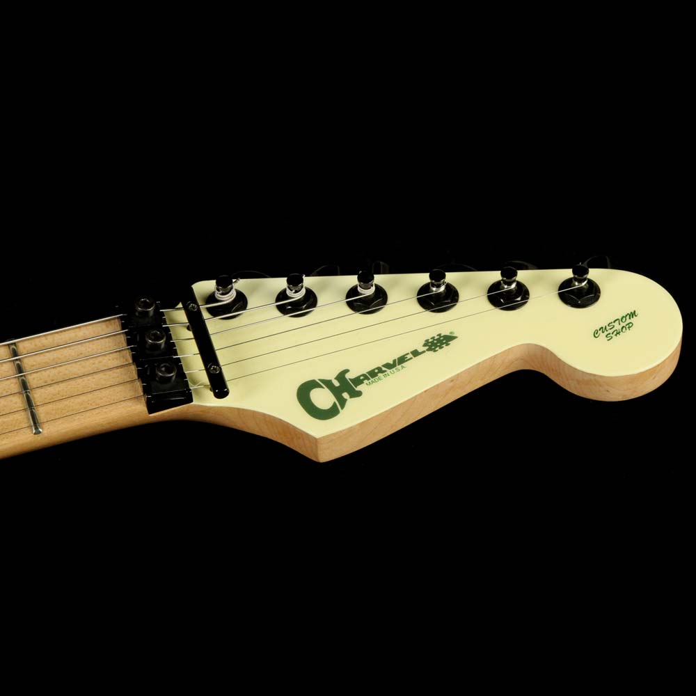 Used 2010 Charvel Custom Shop San Dimas Electric Guitar Rising Sun Green with Gold Leaf Letters — 5